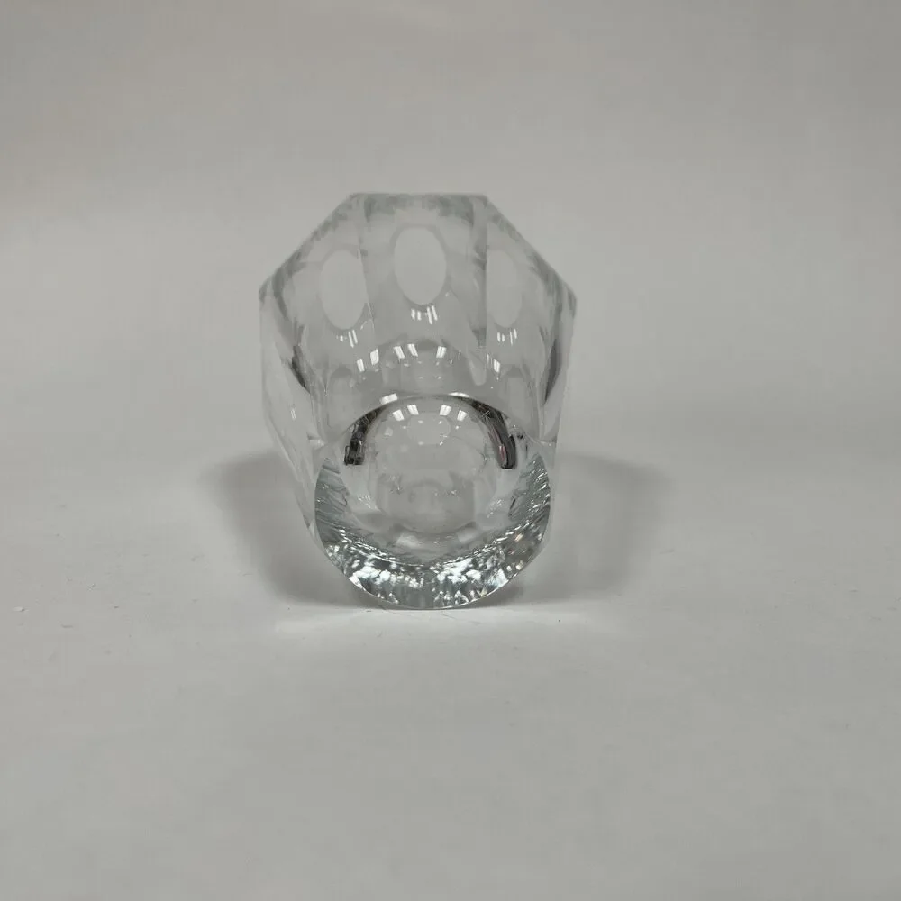 Moser Vase‎ Clear Glass Corsica Panels Almost 6